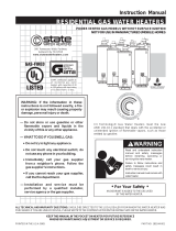 State Industries Residential Gas Water Heater User manual
