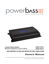 PowerBass ASA3 Owner's manual