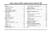 Saturn Aura Hybrid 2010 Owner's manual