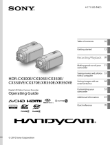 Sony HDR-CX350VE User manual