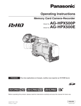 Panasonic AG-HPX 500E Owner's manual