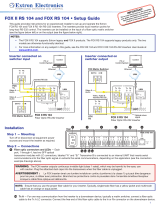 Extron FOX II RS 104 User manual