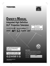 Toshiba 62HM15 User manual