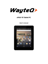 WayteQ XPad 70 Owner's manual