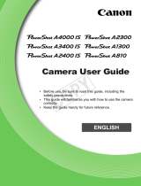 Canon A3400 IS User manual