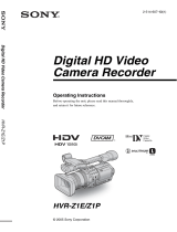 Sony HVR-Z1E User manual