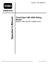 Toro TimeCutter MX 4260 Riding Mower User manual