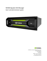 Nvidia Quadro VCA Manager User And Administrator Manual