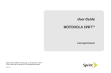Motorola XPRT Sprint User guide