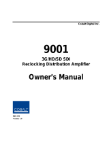 Cobalt Digital 9001 3G/HD/SD 1x9 Reclocking Distribution Amplifier User manual