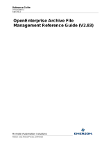 Remote Automation Solutions OpenEnterprise Archive File Management User guide