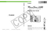 Canon A80 - PowerShot A80 4MP Digital Camera User manual