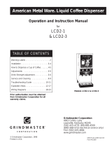 Crathco / Grindmaster LCD2-3 Operating instructions