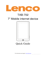 Lenco Tab Series User Tab 702 Owner's manual
