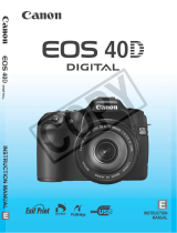 Canon 3305211 - 10.1MP EOS 40D Digital SLR Camera User manual