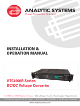 Analytic Systems VTC1000R-110-12 Owner's manual