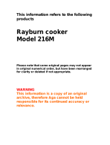 AGA Rayburn 216M User guide