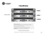 Crown I-Tech 5000HD Owner's manual