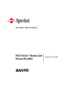 Sanyo PCS Vision RL-4920 User manual