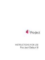 Pro-Ject Audio Systems Debut III User manual