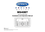 Jensen MWR75 User manual