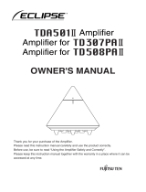 Eclipse TD307PAII Owner's manual
