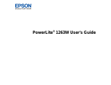 Epson PowerLite 1263W User manual