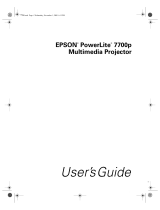 Epson 7700p User manual