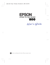 Epson 800 User manual