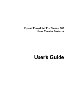 Epson PowerLite Pro Cinema 800 HQV User manual
