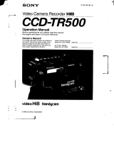 Sony CCD-TR500 Operating instructions
