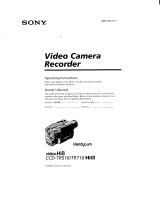 Sony CCD-TR516 User manual