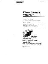 Sony CCD-TR87 User manual