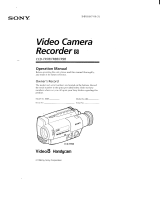 Sony CCD-TR98 User manual