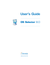 ACRONIS OS Selector 8.0 User manual