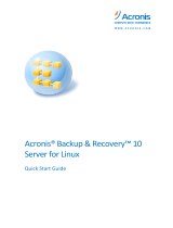 ACRONIS Backup & Recovery 10 Server for Linux Owner's manual