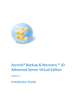 ACRONIS Backup & Recovery Advanced Server Virtual Edition 10.0 Installation guide