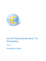 ACRONIS Backup & Recovery 10 Workstation Installation guide