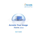 ACRONIS True Image Home 2010 Owner's manual