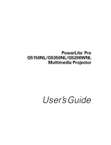 Epson PowerLite Pro G5150 User manual