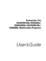 Epson PowerLite Pro G5650WNL User manual