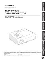 Toshiba tdp tw420 User manual