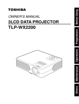 Toshiba TLP-WX2200U User manual
