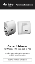 Aprilaire 600 User manual