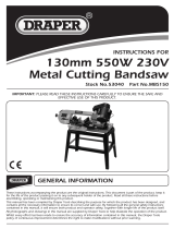 Draper 130mm Horizontal Metal Cutting Bandsaw Operating instructions