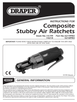 Draper Stubby Composite Body Reversible Air Ratchet Operating instructions