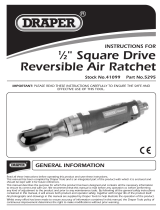 Draper Soft Grip Reversible Air Ratchet Operating instructions