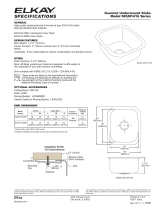 Elkay SCUH1416SH Dimensions Guide