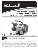 Draper Heavy Duty Bench Grinder Operating instructions