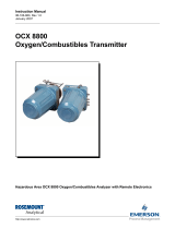 Emerson OCX 8800 O2 / Combustibles Transmitter Hazardous Area User manual